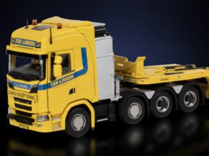 TER LINDEN SCANIA S HIGHROOF 8X4 WITH NOOTEBOOM 3 AXLE SUPER WING CARRIER