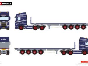 Vindelsbaek; SCANIA R HIGHLINE CR20H 6X2 TAG AXLE FLATBED TRAILER – 4 AXLE