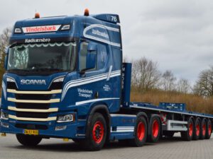 Vindelsbaek; SCANIA R HIGHLINE CR20H 6X2 TAG AXLE FLATBED TRAILER – 4 AXLE