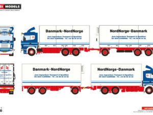 Jens Ingvardsen; SCANIA R4 FLAT ROOF RIGED REEFER TRUCK 6X2 TAG AXLE RIGED REEFER DRAWBAR TURNTABLE TRAILER – 6 AXLE