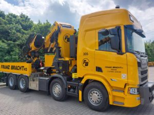 Franz Bracht KG; SCANIA R HIGHLINE CR20H 8X4 WITH PALFINGER PK 165.002 TEC 7 + JIB