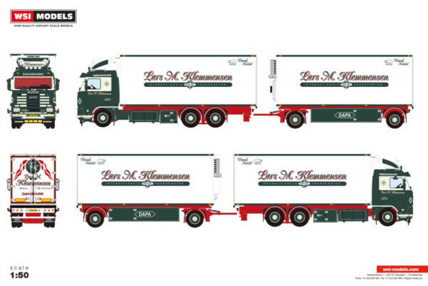 Lars Klemmensen; SCANIA 3-SERIEN STREAMLINE RIGAD KYLVLASTBIL 6X2 TAGAXEL RIGAD KYLVDRAG DRAGSKILDSTRAILER - 5 AXLAR - Bild 2