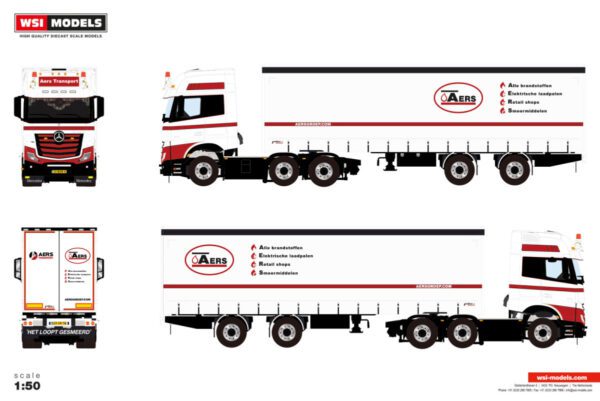 Aers Transport; MERCEDES-BENZ ACTROS MP5 GIGA SPACE 6X2 TWIN STYRBOXTRAILER - 2 AXLAR