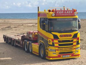 Car-Lack; SCANIA R NORMAL CR20N 6X2 TWIN STEER SEMI WHEEL WELL LOW LOADER – 4 AXLE