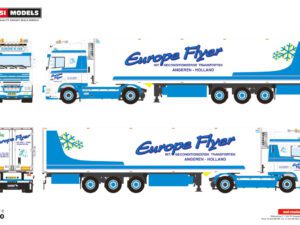 Europa Flyer; DAF 95XF SUPER SPACE CAB 4X2 REEFFER TRAILER – 3 AXLAR