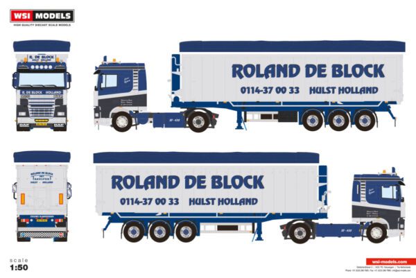 Roland de Block; DAF 95XF SPACE CAB 4X2 TIPPER VOLYM TRAILER - 3 AXLAR - Bild 2