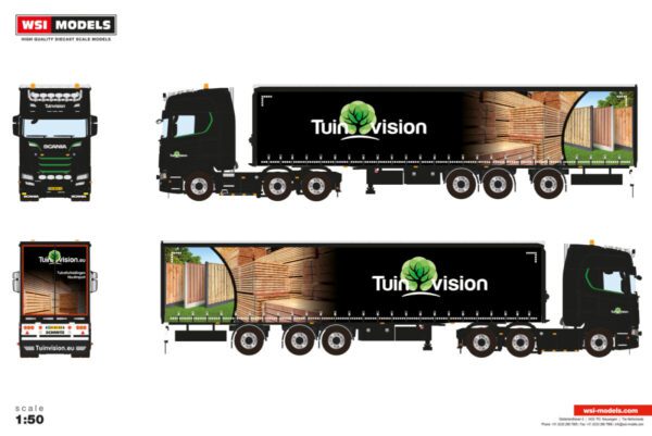 Tuinvision Group BV; SCANIA S HIGHLINE CS20H 6X2 TWIN STEER TRIDEC CURTAINSIDE TRAILER - 3 AXLE - Bild 2