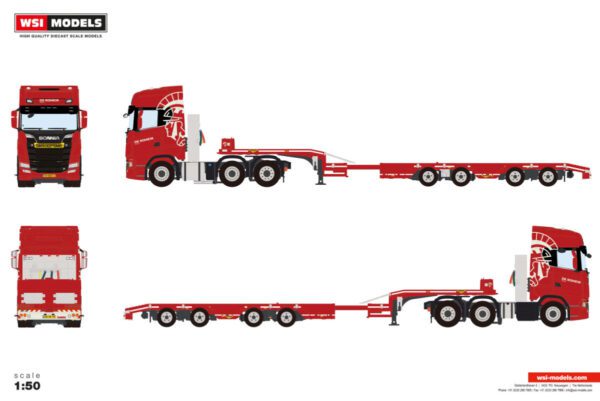 De Romein Groep; SCANIA S HIGHLINE CS20H 6X2 TWIN STEER SEMI WHEEL WELL LOW LOADER - 4 AXLE - Bild 2