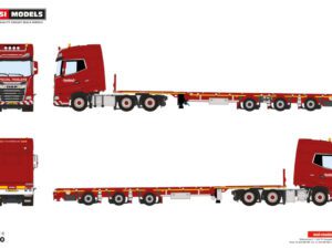 Nooteboom Red Line; DAF XG+ MY25 6X2 TAG AXLE FLATBED MEGA TRAILER – 3 AXLE