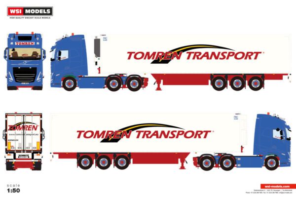 Tomren; VOLVO FH5 GLOBETROTTER XL 6X2 TAG AXLE REEFER TRAILER - 3 AXLE - Bild 3