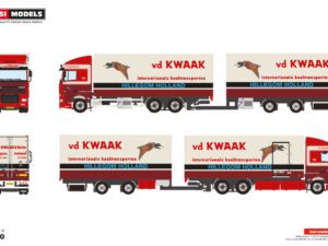 Van Der Kwaak; DAF 95XF SPACE CAB 6X2 TAG AXLE RIGED REEFER TRUCK DRAWBAR TRAILER