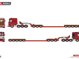 Nooteboom Red Line; MERCEDES-BENZ ACTROS MP5 SLT BIG SPACE 8X4 EURO PX LÅGLASTARE – 8 AXLAR + DOLLY – 3 AXLAR