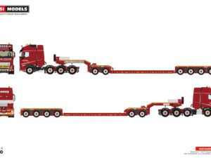 Nooteboom Red Line; VOLVO FH5 GLOBETROTTER XL 8X4 LÅGLASTARE MED DOLLY 2 AXLAR – 6 AXLAR