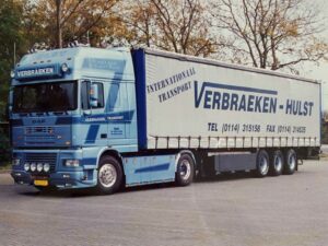 Verbraeken; DAF 95XF SUPER SPACE CAB 4X2 CURTAINSIDE TRAILER – 3 AXLE